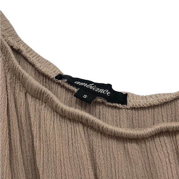 Ambiance Tan Off The Shoulder Top - Picture 2 of 3